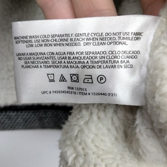 Orvis Quarter Zip Fleece Lined Pullover Sweater in Marled Grey Sz. Lg - Picture 10 of 10